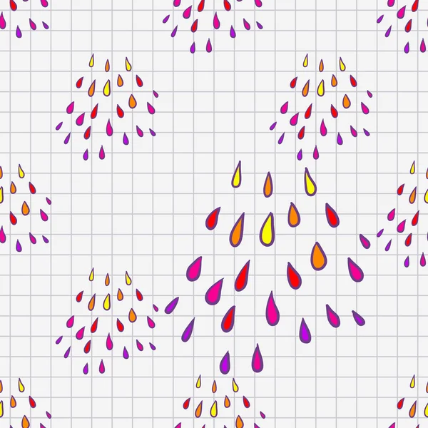 Dibujos animados gotas de lluvia patrón — Archivo Imágenes Vectoriales