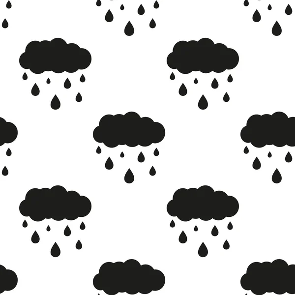 Rainy clouds pattern — Stock Vector