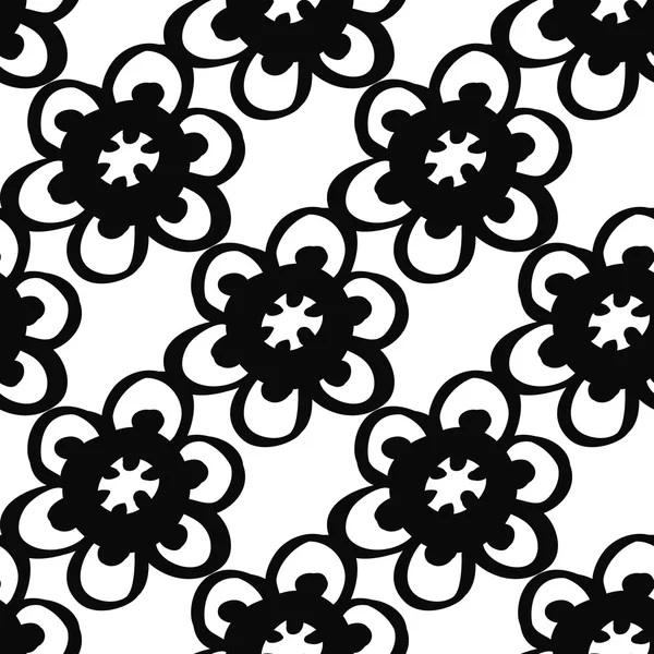 Patrón floral dibujado a mano — Vector de stock