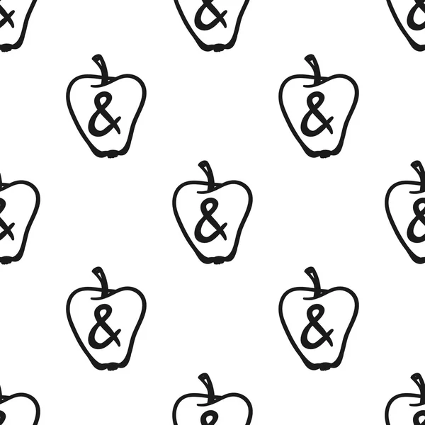 Manzanas patrón decorativo — Archivo Imágenes Vectoriales