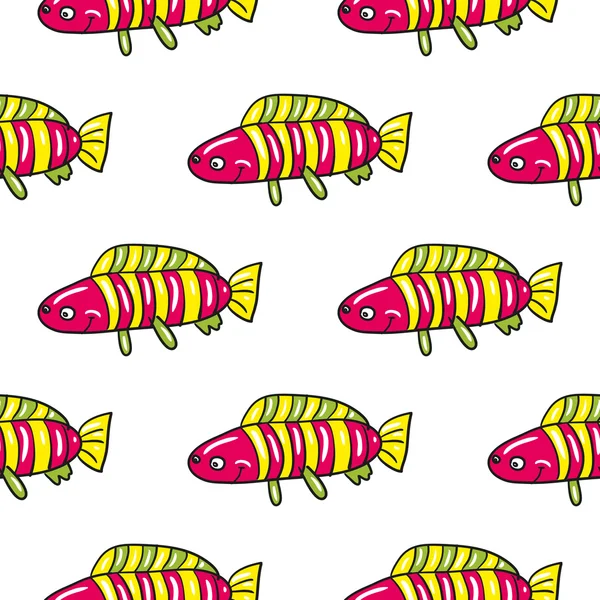 Doodle акваріумних риб — стоковий вектор