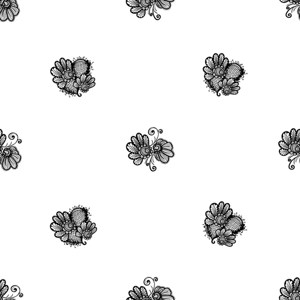 Modèle floral dessiné à la main — Image vectorielle
