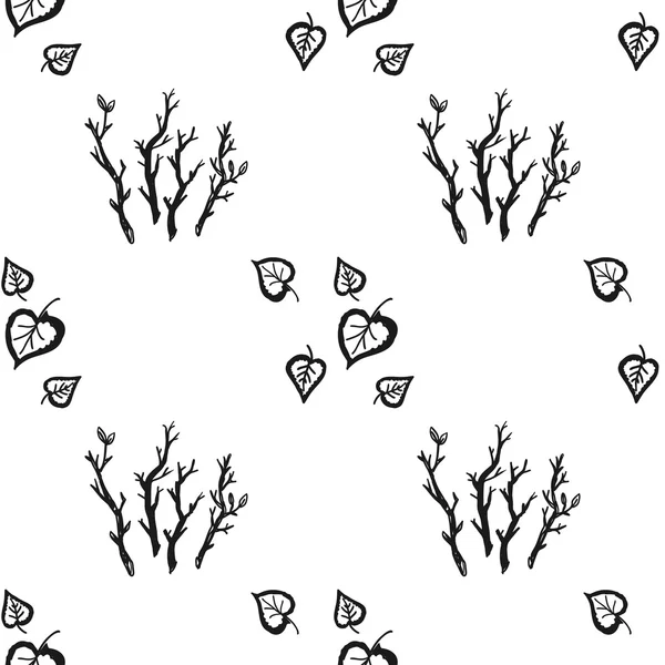 Bare trees seamless pattern — Stock Vector