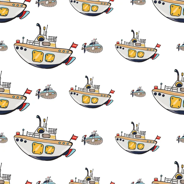 Juguetes de submarinos de dibujos animados — Archivo Imágenes Vectoriales