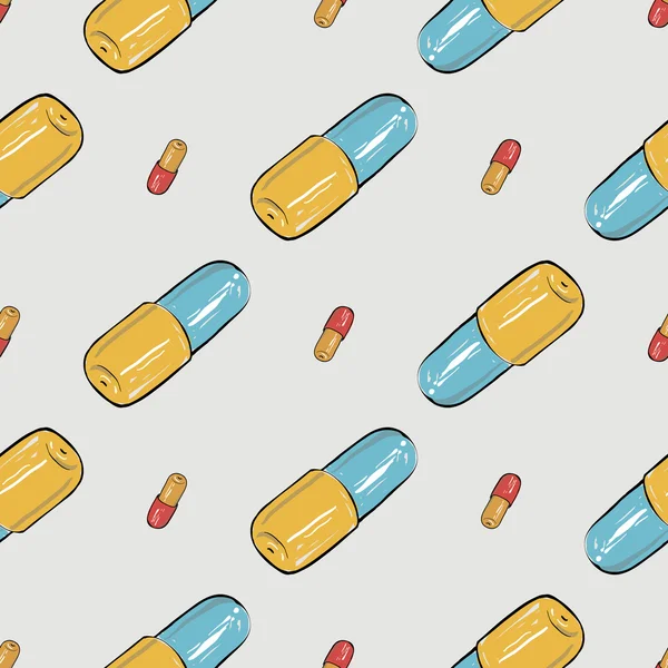 Pills seamless pattern — Stock Vector