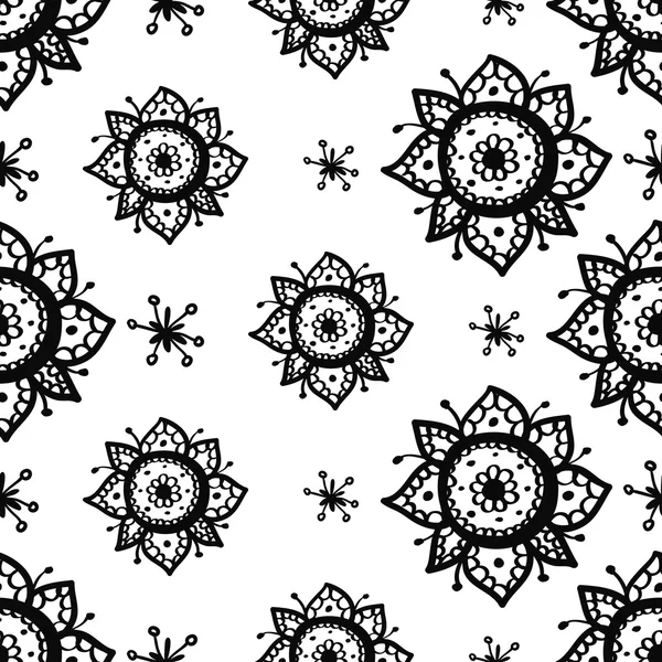 Dessin animé motif floral abstrait — Image vectorielle