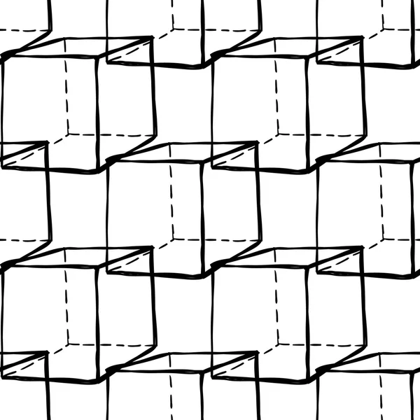 만화 큐브 패턴 — 스톡 벡터