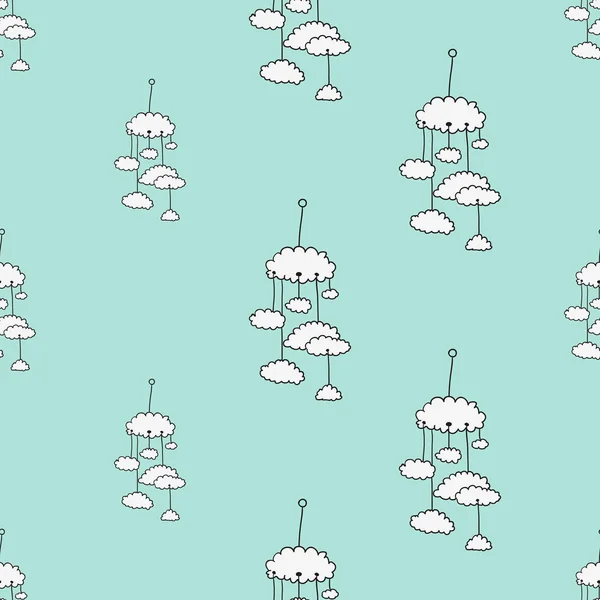 Tarjeta Baby Shower con nubes — Vector de stock