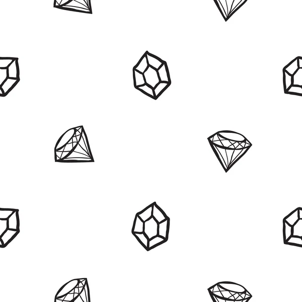 Joyería con cristales patrón sin costura — Vector de stock