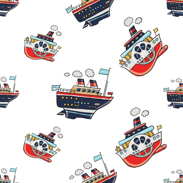 Cruise vessels pattern — Stock Vector