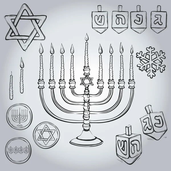 Symbol of hebrew ceremony card — Stock Vector