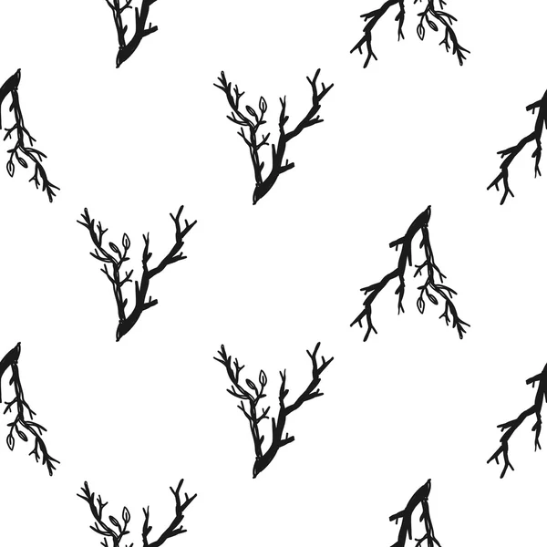 无缝的树枝图案 — 图库矢量图片