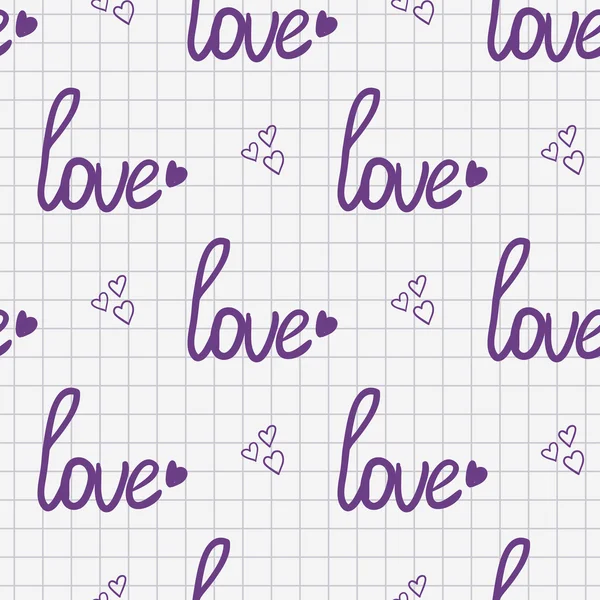 Love pattern with hearts — Stock Vector