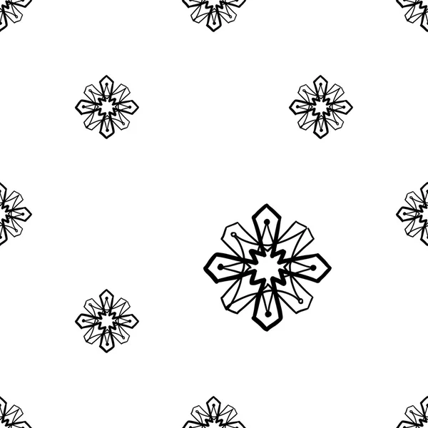 Patrón de flores árabes orientales — Vector de stock