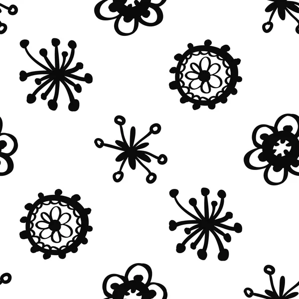 Dessin animé motif floral abstrait — Image vectorielle