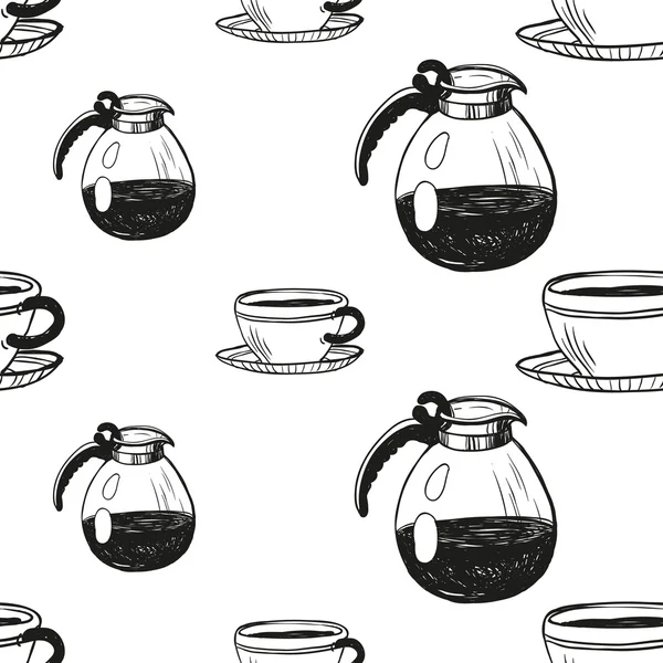 Koffiepauze patroon — Stockvector