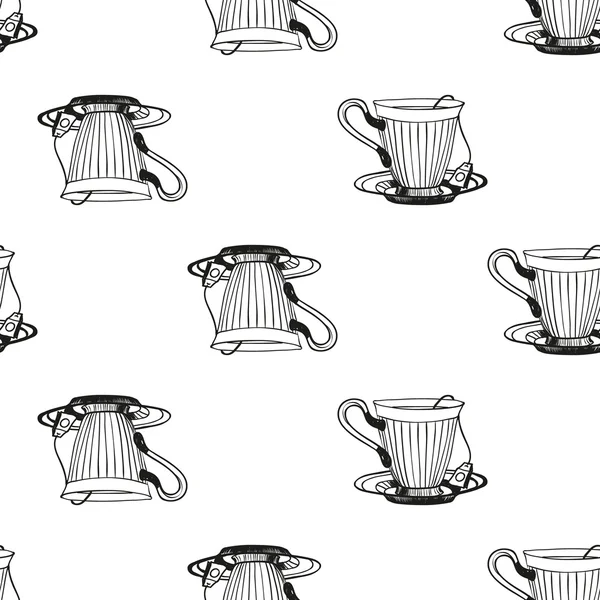 Tazas de té fondo — Vector de stock
