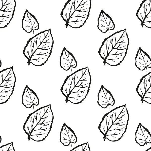 Modèle de feuilles sans couture — Image vectorielle