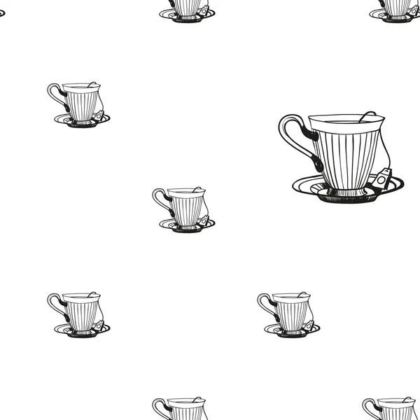 Tazas de té fondo — Vector de stock
