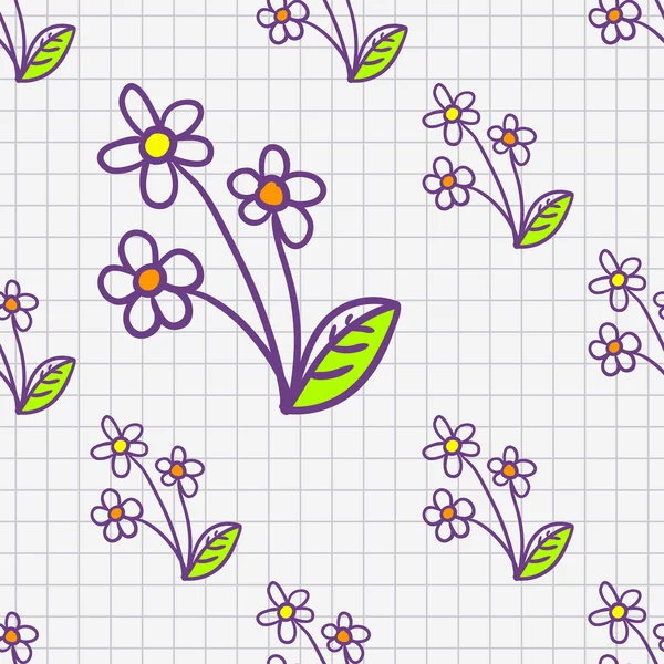 Diseño floral elementos patrón — Vector de stock