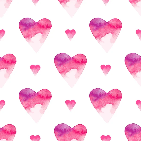 Acuarela Corazones Fondo — Vector de stock