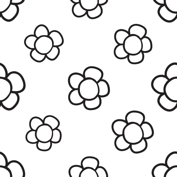 Χειροποίητο μοτίβο λουλουδιών — Διανυσματικό Αρχείο