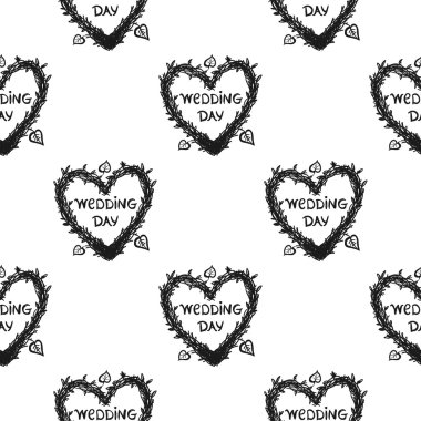 arka plan düğün kalp dal çelenk