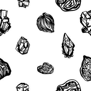 siyah ve beyaz mücevher taşları