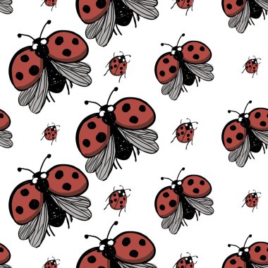 ladybugs seamless modeli 