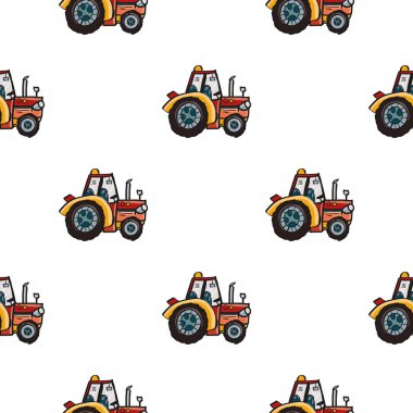 Traktörler ile çizilmiş desen el 