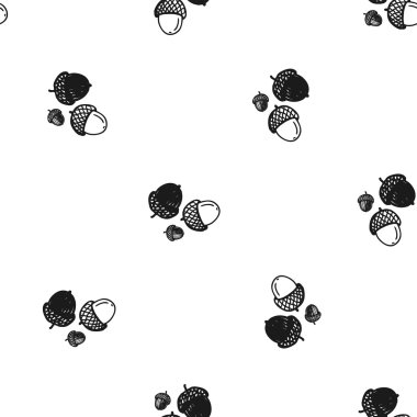 çizgi film meşe palamutları seamless modeli