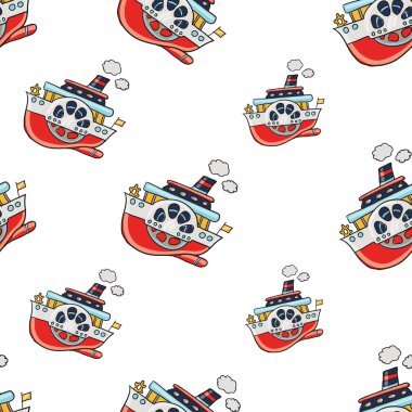 çocukça cruise tekneler desen