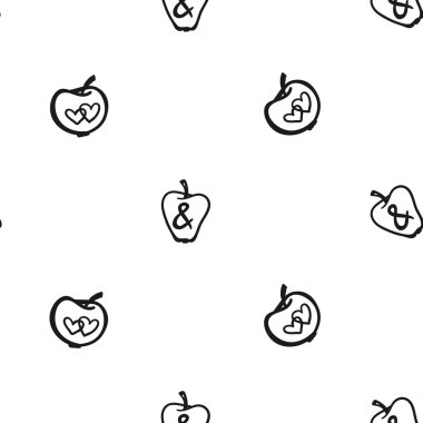 elma dekoratif desen