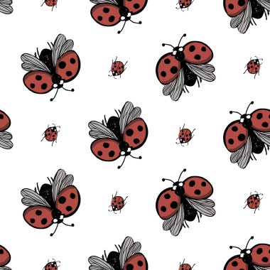 ladybugs seamless modeli 