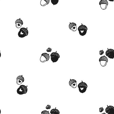 çizgi film meşe palamutları seamless modeli