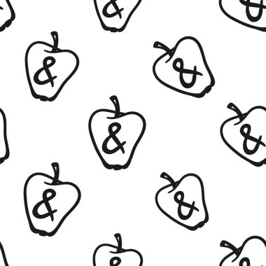 elma dekoratif desen