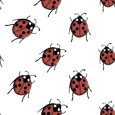 ladybugs seamless modeli 