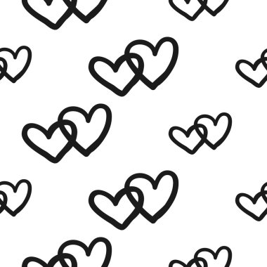 elle çizilmiş kalp desen