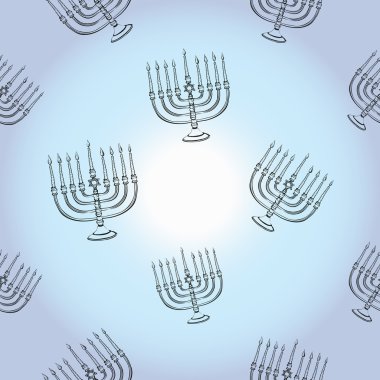 hanukkah menorah candlesticks clipart