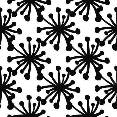 çizgi film soyut çiçek desenli