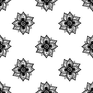 çizgi film soyut çiçek desenli