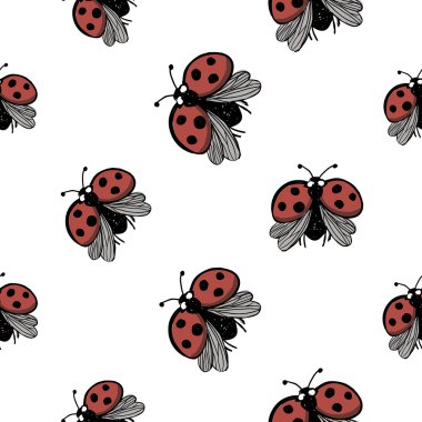 ladybugs seamless modeli 