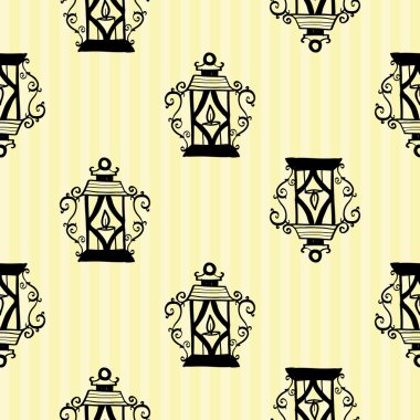 çizgi film dekoratif fenerler