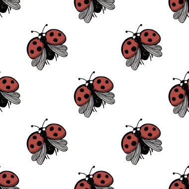 ladybugs seamless modeli 
