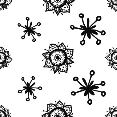 çizgi film soyut çiçek desenli