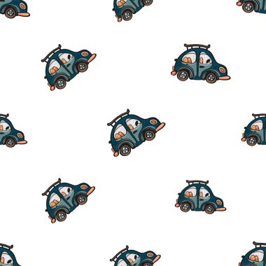 karikatür araçlar desen