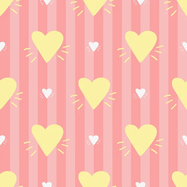 Patrón corazones de dibujos animados — Vector de stock