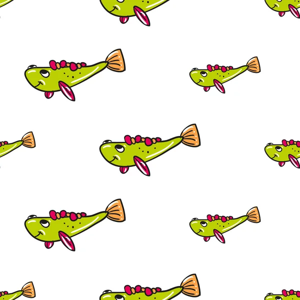 Peixe do aquário doodle — Vetor de Stock
