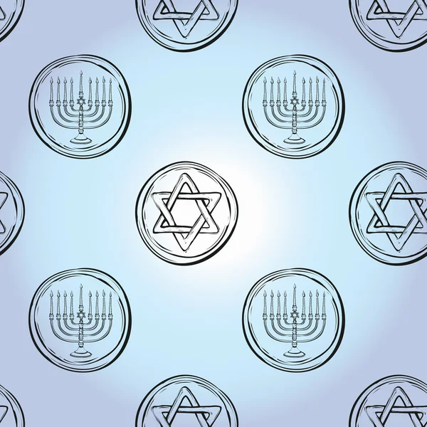 Candelabros menorah hanukkah — Vector de stock