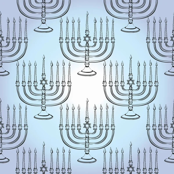 Hanukkah menorah ljusstakar — Stock vektor